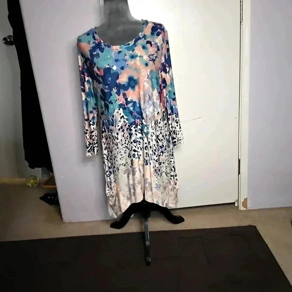 Lori Goldstein Water Color Blouse L - Picture 3 of 5